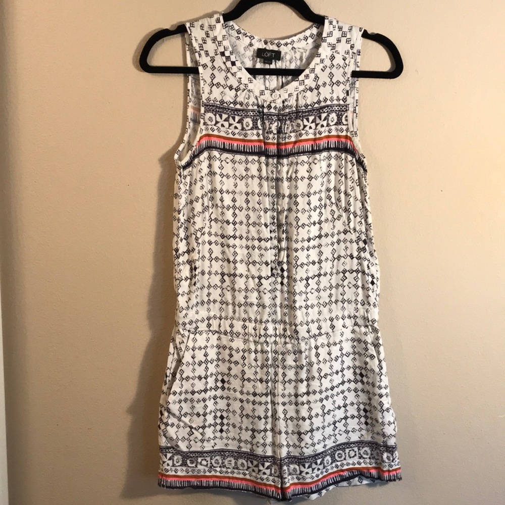 Patterned short sleeve romper